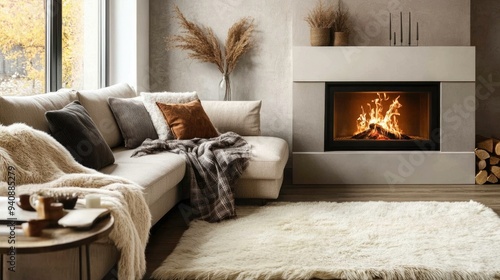 Wallpaper Mural Nice cosy sofa in livingroom Torontodigital.ca