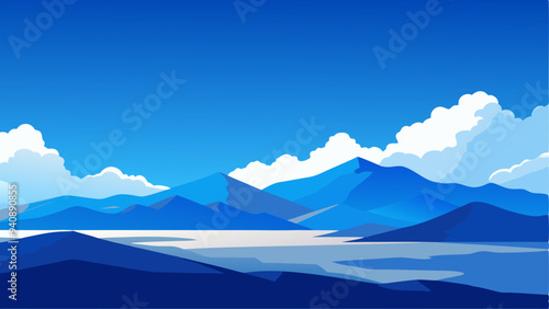 There is a beautiful lake situated in the middle of the mountains