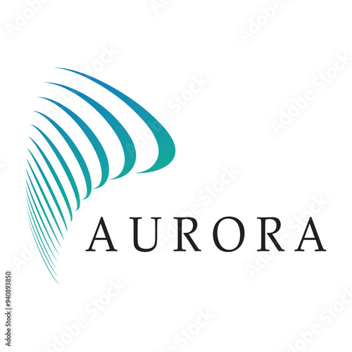 aurora logos illustration design, for business, brands, companies, entertainment, vector template