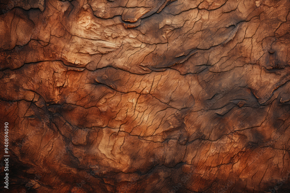 Fototapeta premium Processed collage of old tree bark trunk material texture. Background for banner, backdrop