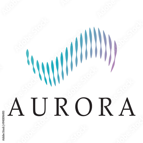 aurora logos illustration design, for business, brands, companies, entertainment, vector template