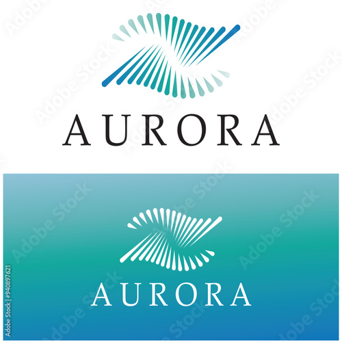 aurora logos illustration design, for business, brands, companies, entertainment, vector template