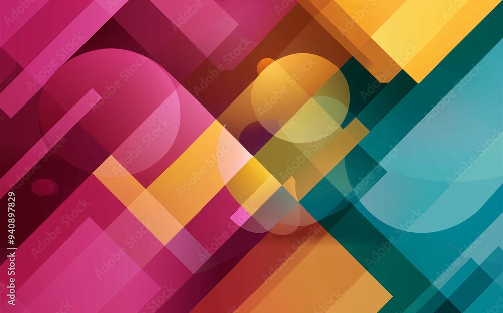 Vibrant Geometric Shapes Abstract Background with Overlapping Elements Vibrant Geometric Shapes Abstract Background with Overlapping Elements