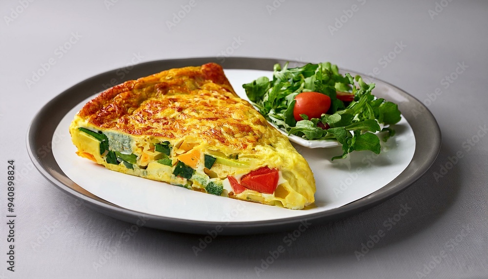Frittata with vegetables space for text Frittata with vegetables space for text