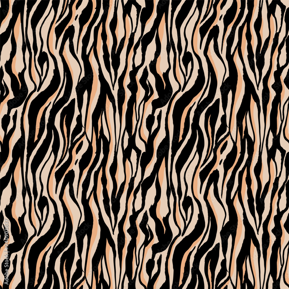 Zebra skin texture, wildlife fur abstract seamless pattern. Savannah animal stylish stripes background perfect for textile, print, fashion Zebra skin texture, wildlife fur abstract seamless pattern. Savannah animal stylish stripes background perfect for textile, print, fashion