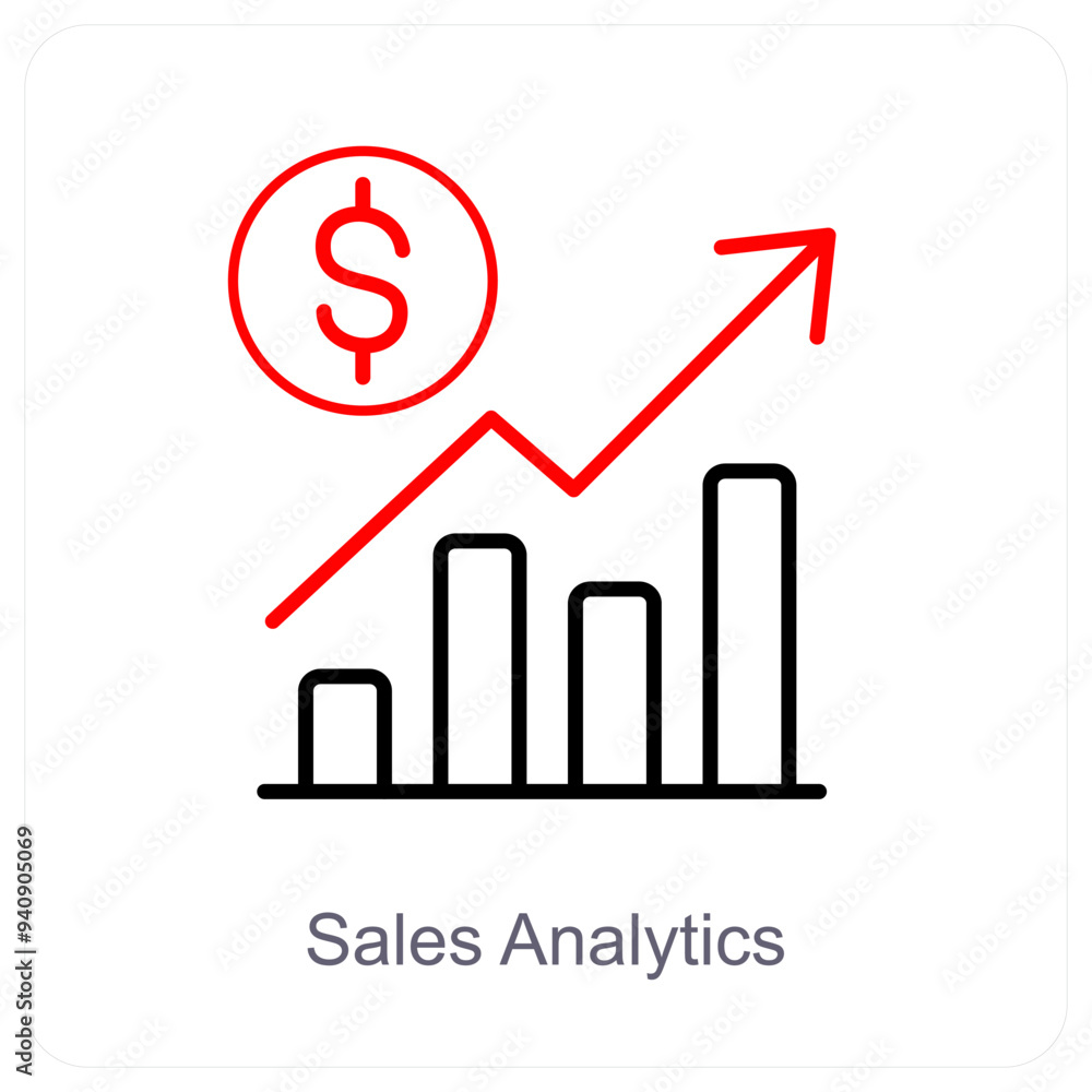 Sales Analytics and financial icon concept Sales Analytics and financial icon concept