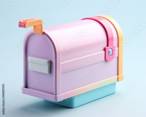 Colorful pastel mailbox design, perfect for adding a playful touch to any outdoor or indoor space.