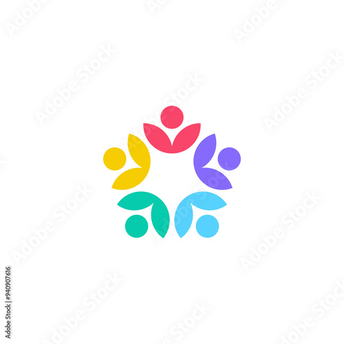 Community logo, teamwork logo design