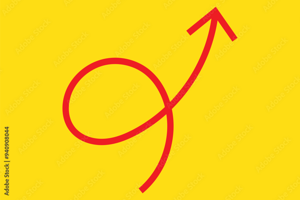 Long curved hand drawn arrow vector Long curved hand drawn arrow vector