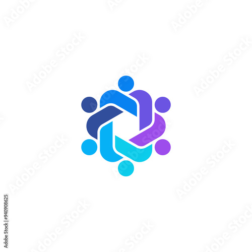 Community logo, teamwork logo design