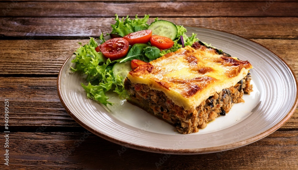 Greek Moussaka space for text