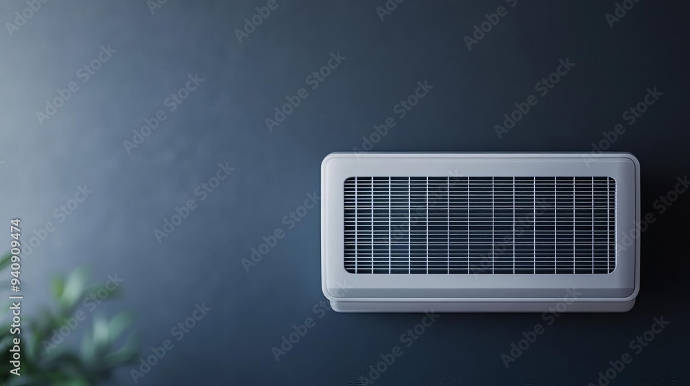 Air conditioner unit with sleek, futuristic design, stylish cooling, modern home Air conditioner unit with sleek, futuristic design, stylish cooling, modern home
