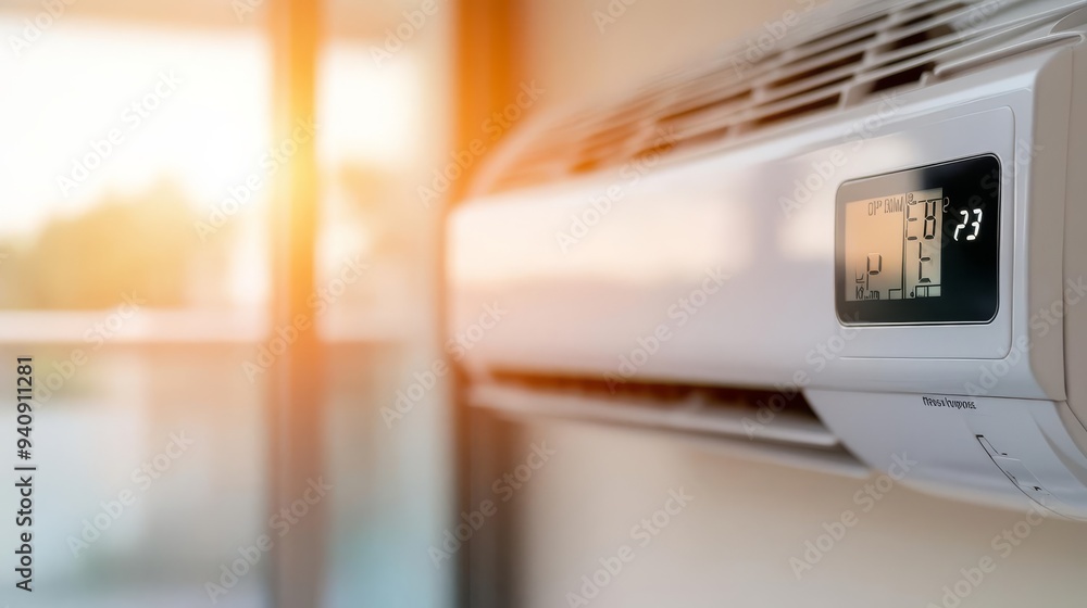 Air conditioner with a digital control panel, precision cooling, modern convenience Air conditioner with a digital control panel, precision cooling, modern convenience