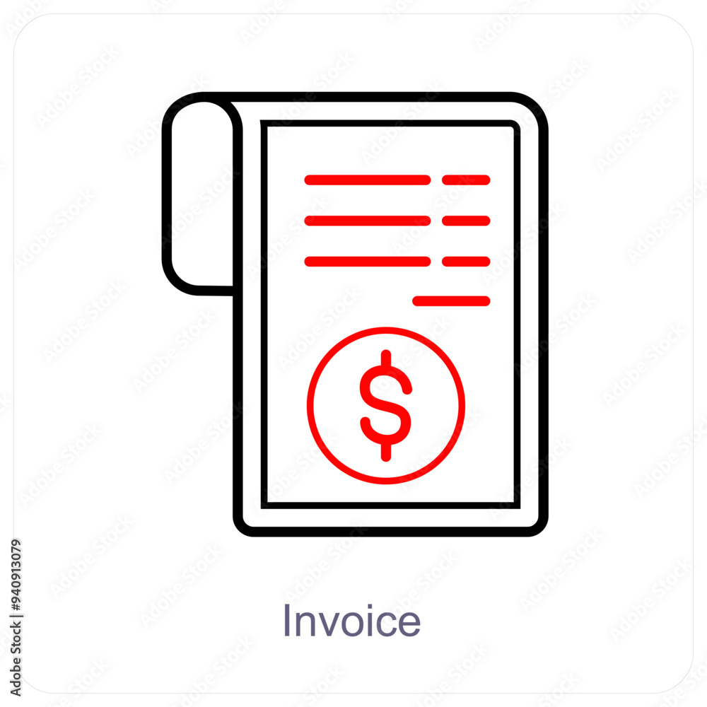 Invoice and bill icon concept Invoice and bill icon concept