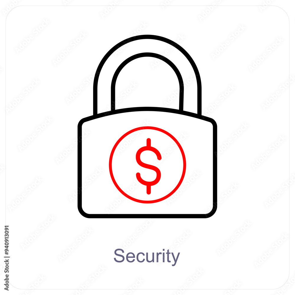 Security and asset icon concept Security and asset icon concept