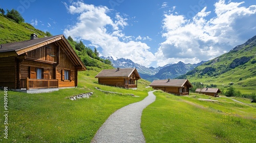 Charming Wooden Cabins in the Swiss Alps