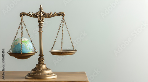 Global Justice - A world balanced on the scales of fairness.