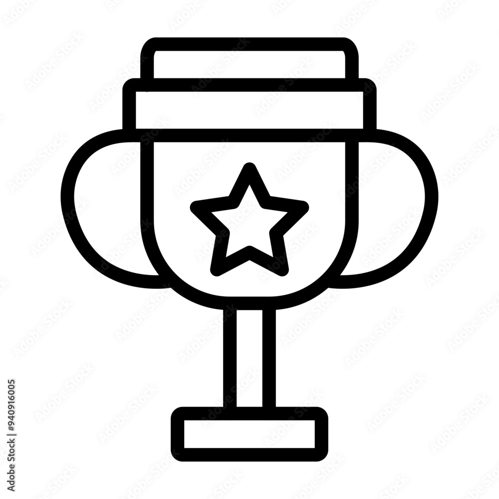 Illuminated Triumph Vector Line Icon Design Illuminated Triumph Vector Line Icon Design