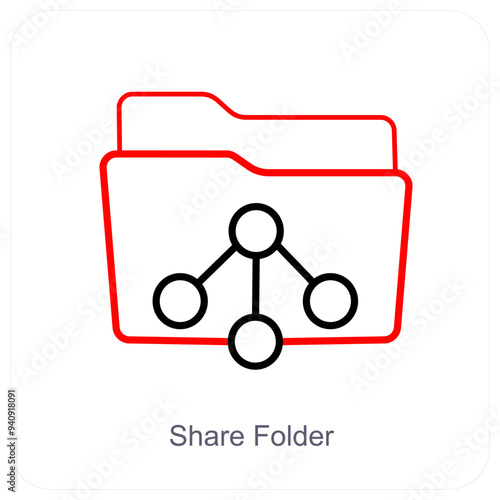 Share Folder and Folder icon concept
