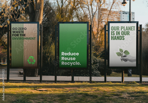 Urban Poster Sign Mockup With Generative AI