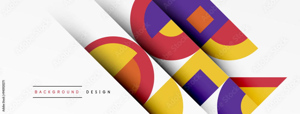 Geometric design abstract background - circles squares Geometric design abstract background - circles squares
