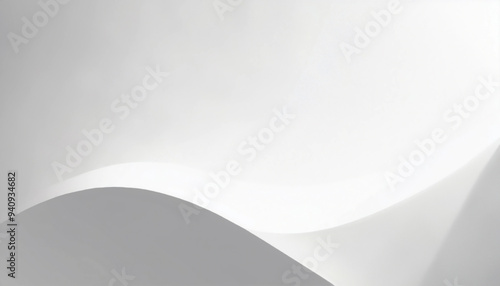 Fototapeta Naklejka Na Ścianę i Meble -  白い抽象的なデザイン 抽象 ミニマル 白い 波状 曲線 デザイン テクスチャー 光沢 シンプル ソフトライン アート 形状 美学 現代的 優雅 流れる スムーズ モダン クリーン 柔らかい