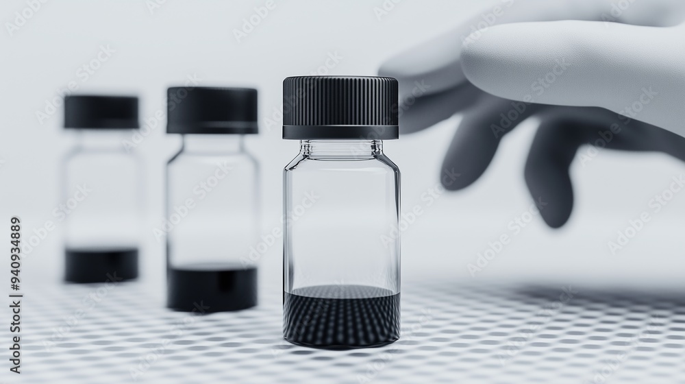 Serum Vials on Laboratory Table