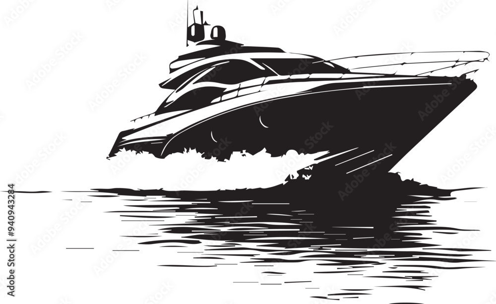 Fototapeta premium silhouette of a sailing boat