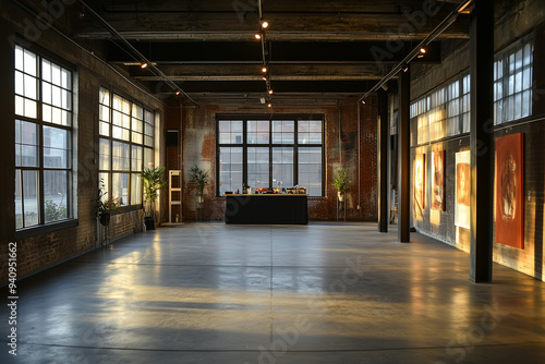 Revitalized Industrial Loft: Modern Art Installations Meet Rustic Charm