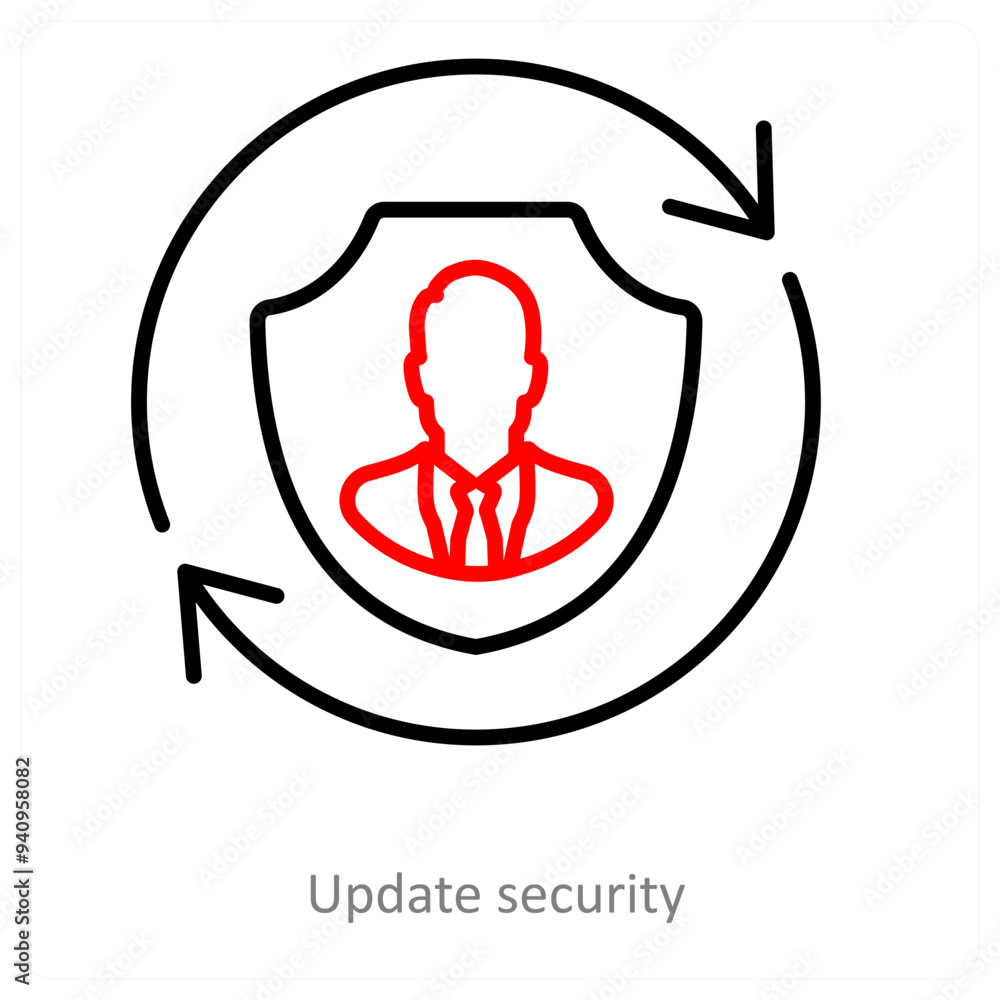 Update Security And Refresh Icon Concept Update Security And Refresh Icon Concept