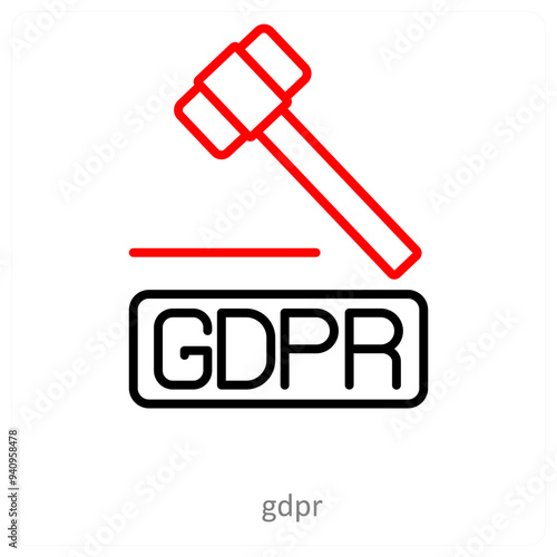 Gdpr And Privacy Icon Concept