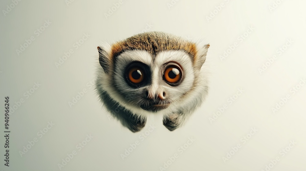 Wide-eyed animated lemur on a neutral background
Wide-eyed animated lemur on a neutral background