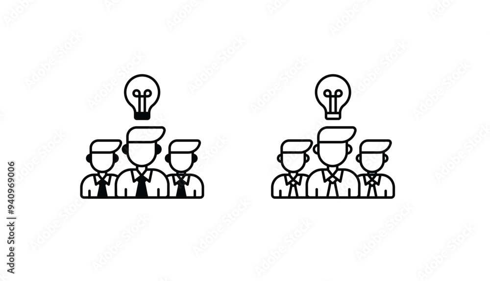 Team Creativity icon design with white background stock illustration Team Creativity icon design with white background stock illustration
