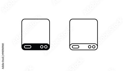 Hard Drive icon design with white background stock illustration