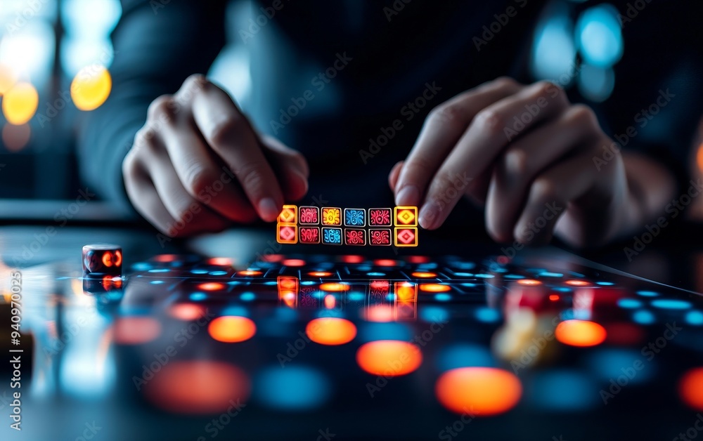 Closeup of a person s hands playing a memory game, Soreness, Cognitive procedures for mental recovery Closeup of a person s hands playing a memory game, Soreness, Cognitive procedures for mental recovery