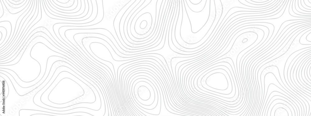 Fototapeta premium Abstract pattern with lines. Abstract sea map geographic contour map and topographic contours map background. Abstract white pattern topography vector background. Topographic line map background.