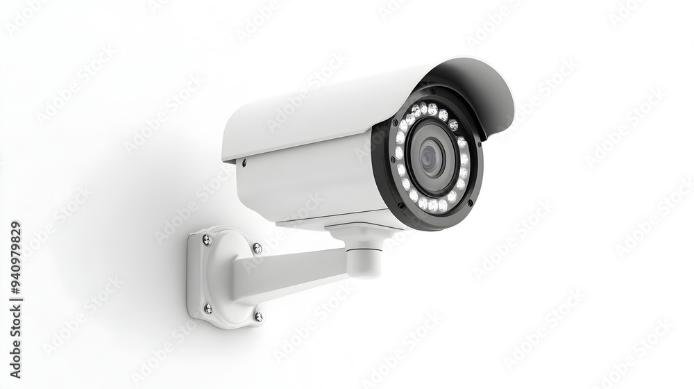 Surveillance Mounted on Wall in Workspace Surveillance Mounted on Wall in Workspace