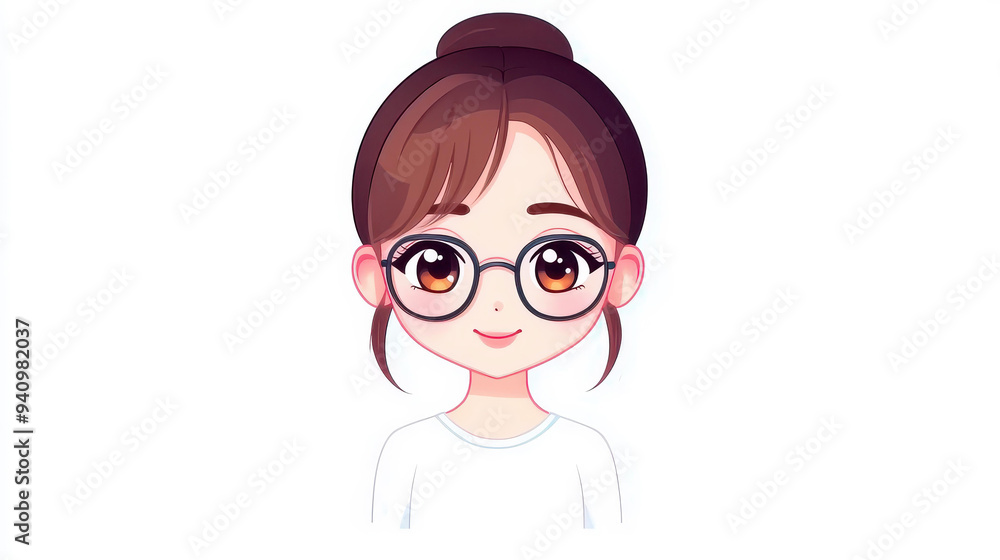 A cute young Asian girl, a confident student with a warm smile, radiates positivity against a clean white background. A cute young Asian girl, a confident student with a warm smile, radiates positivity against a clean white background.