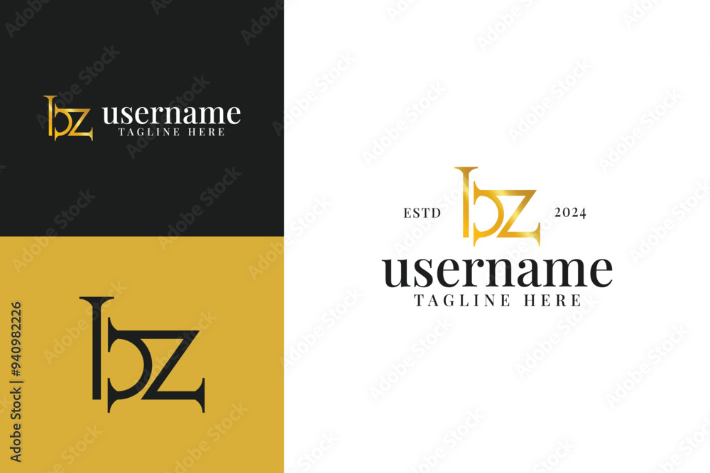 Luxury initial bz logo design vector ideas with elegant, simple and modern styles. creative monogram bz logo vector design template isolated on white background Luxury initial bz logo design vector ideas with elegant, simple and modern styles. creative monogram bz logo vector design template isolated on white background