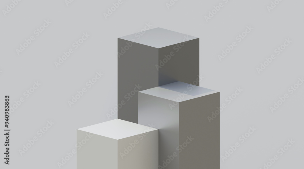 Studio scene for product display on white background. White cube pedestal template for products. Pedestal on white background. Abstract white background. Studio scene for product display on white background. White cube pedestal template for products. Pedestal on white background. Abstract white background.
