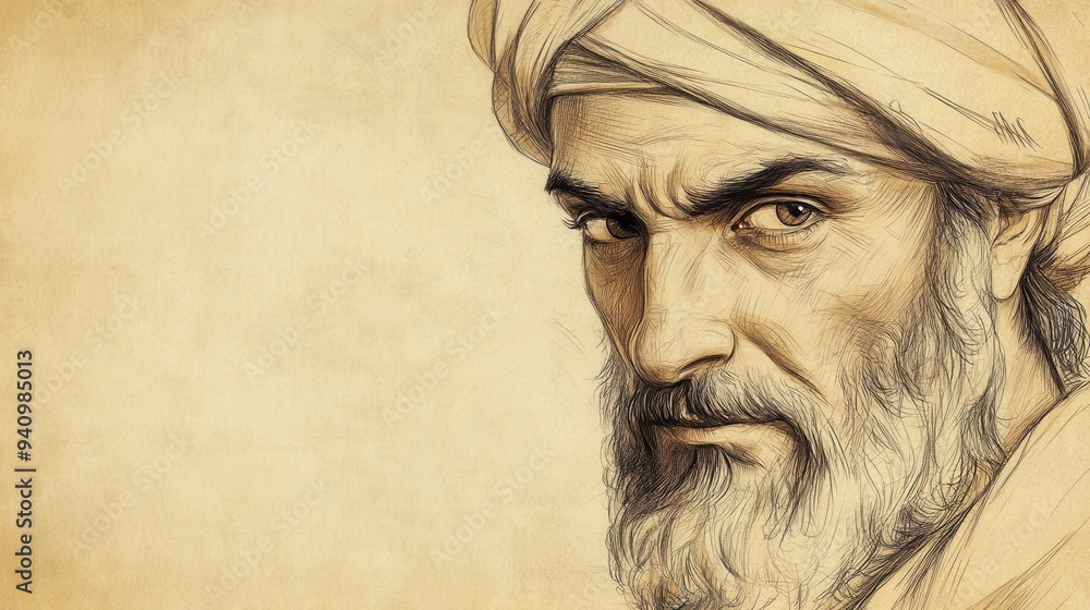 Fototapeta premium Job’s Stand for Integrity in the Bible - Illustration of Job Insisting on Upholding Integrity Against Accusations, Beige Background