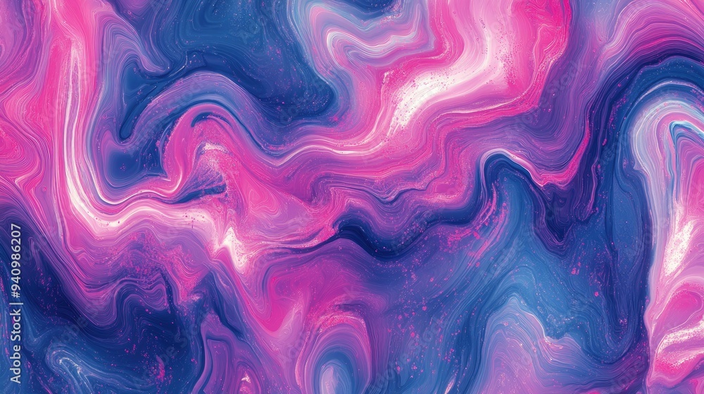 Fototapeta premium Abstract neon liquid wavy background. Liquid art, marbling texture