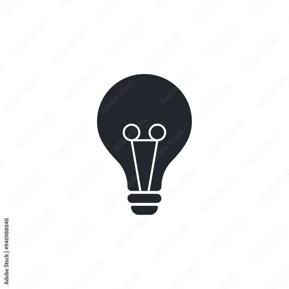 Lightbulb icon. Idea symbol template for graphic and web design collection logo vector illustration Lightbulb icon. Idea symbol template for graphic and web design collection logo vector illustration