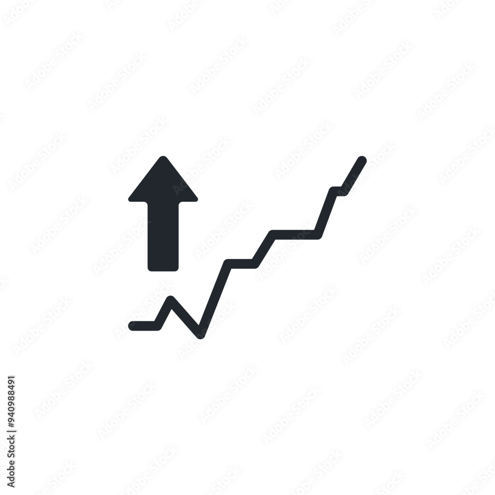 Ascending icon symbol template for graphic and web design collection logo vector illustration Ascending icon symbol template for graphic and web design collection logo vector illustration