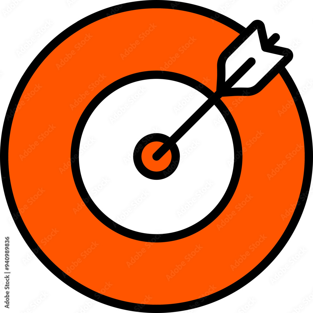 Target icon. Success sign. Dartboard symbol. Target icon. Success sign. Dartboard symbol.