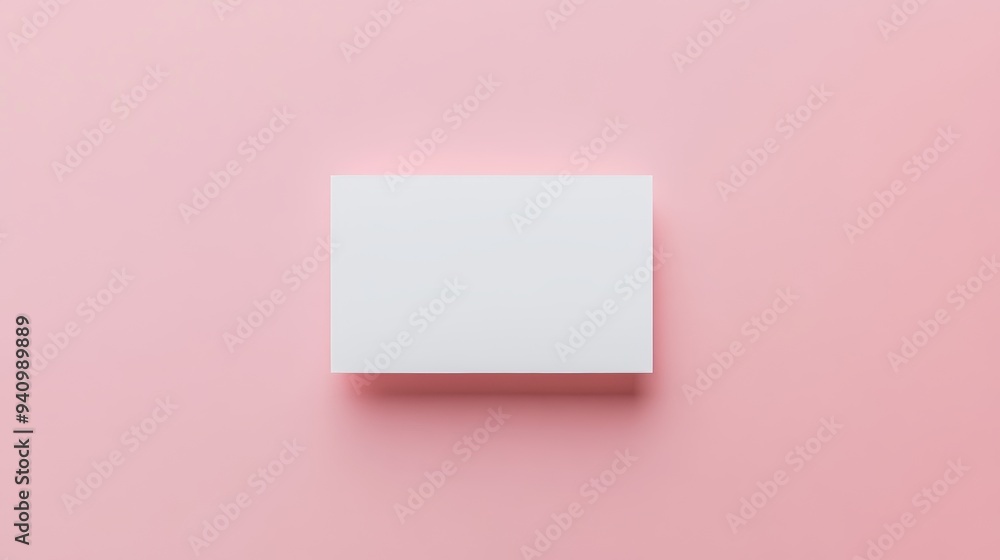 Rounded corners business card mockup floating over a neutral background in realistic 3D rendering. Rounded corners business card mockup floating over a neutral background in realistic 3D rendering.