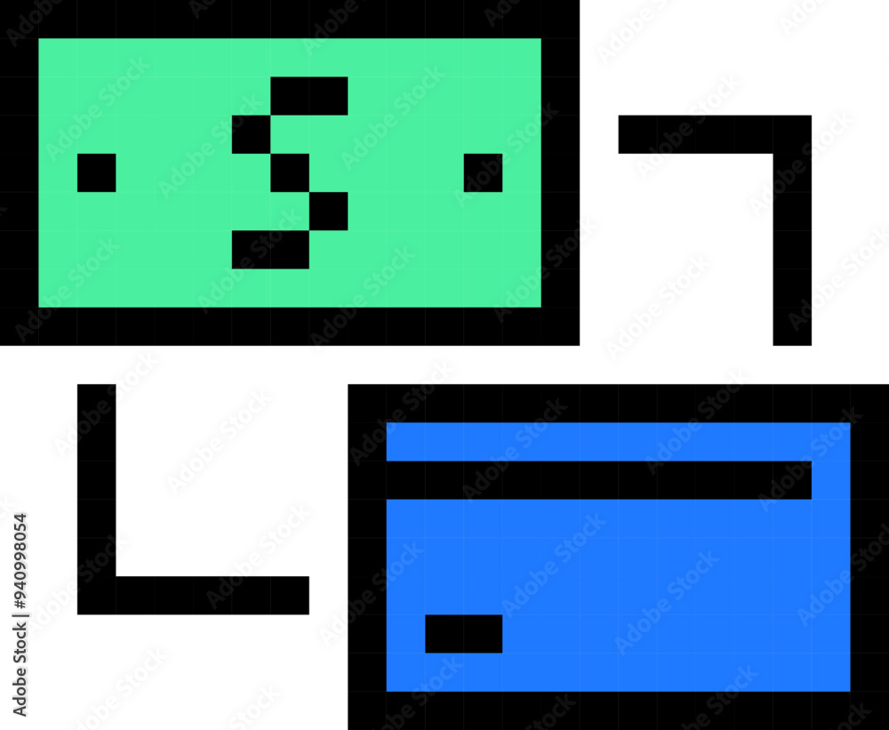 Money icon. Finance symbol. Pixel style. Money icon. Finance symbol. Pixel style.