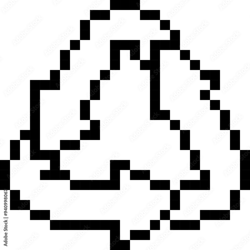 Recycle icon. Pixel style. Ecology symbol. Recycle icon. Pixel style. Ecology symbol.