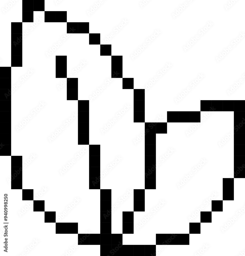 Leaf icon. Plant symbol. Pixel style. Leaf icon. Plant symbol. Pixel style.