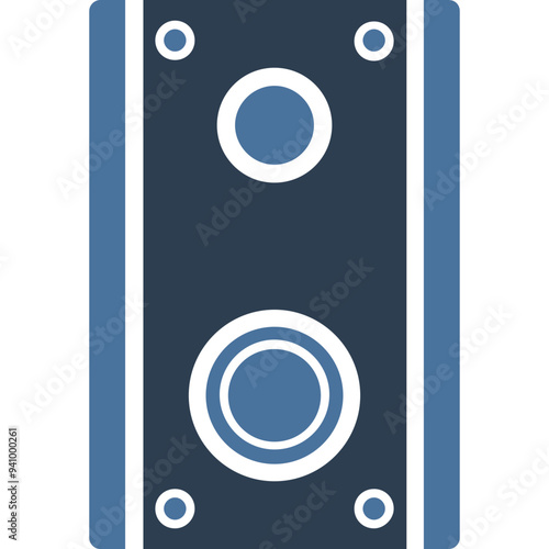 Speaker vector icon in isolated background 
